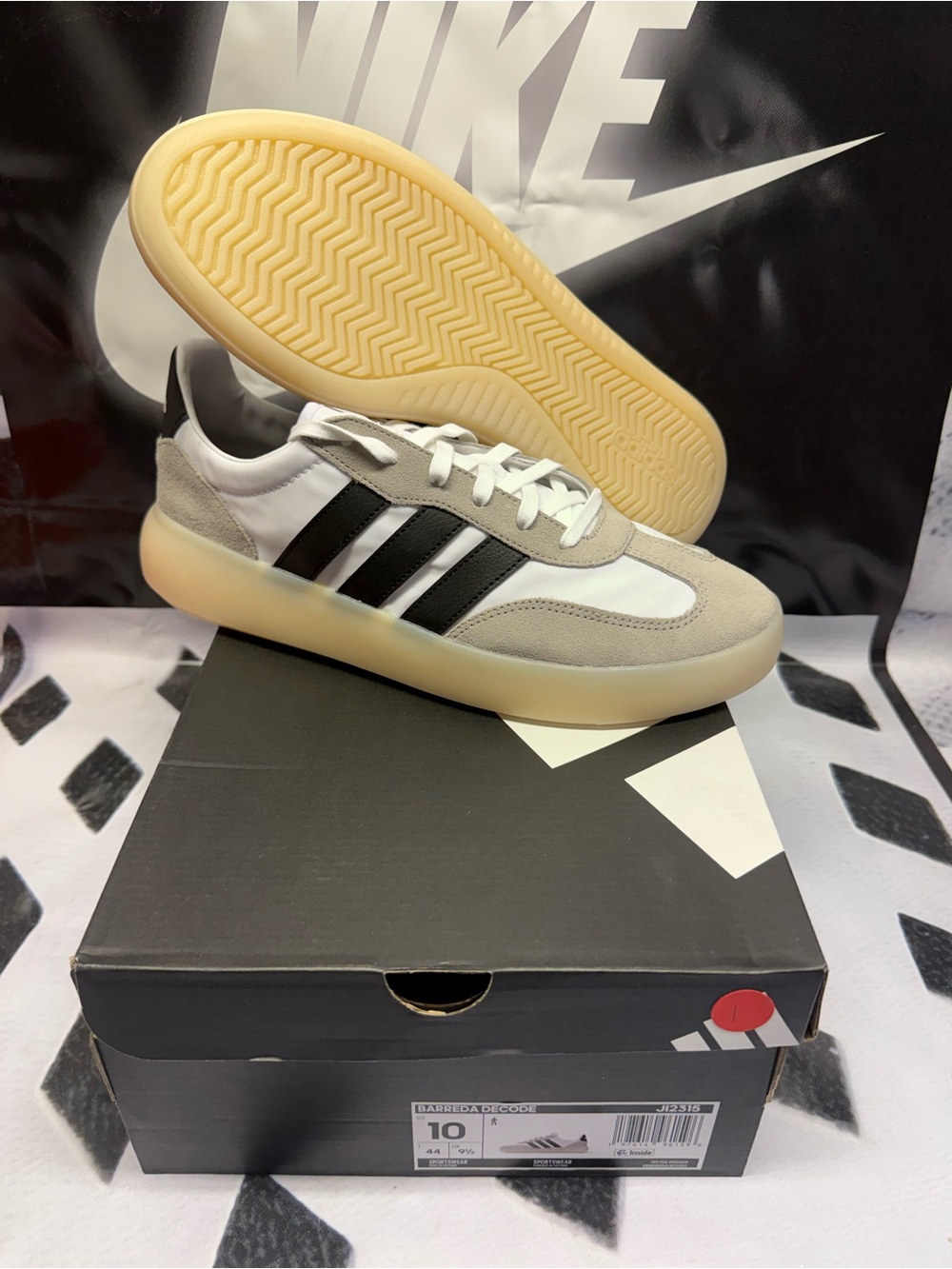 adidas Men’s White & Black Low-Profile Sneakers